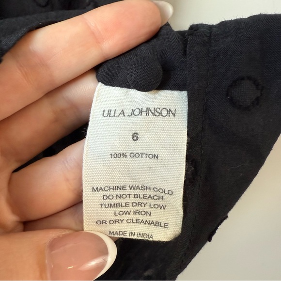 Ulla Johnson Thalia Sleeveless Ruffle Top Black Noir 6 - Picture 6 of 9